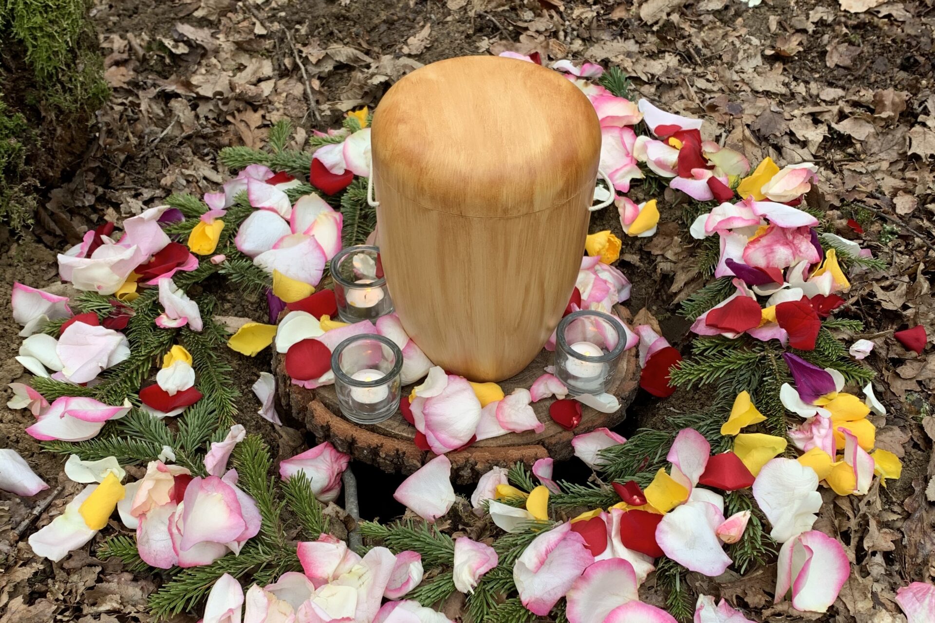 Holz Urne für Friedwaldbestattungen